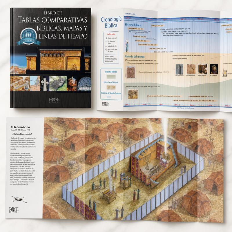 Libro de Tablas Comparativas Bíblicas, Mapas y Líneas de Tiempo