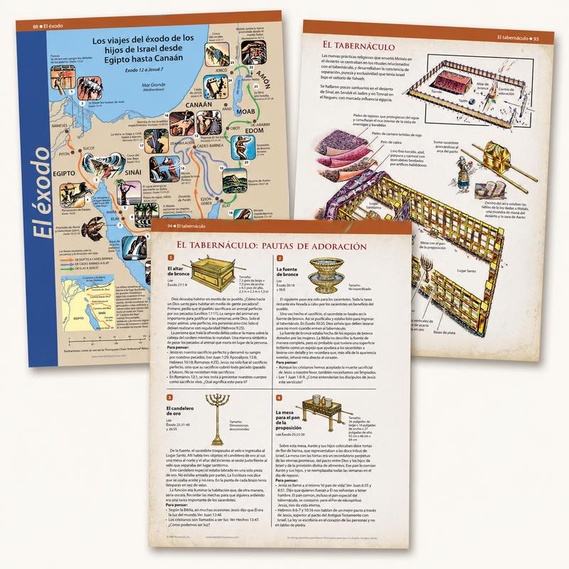 Libro de Tablas Comparativas Bíblicas, Mapas y Líneas de Tiempo